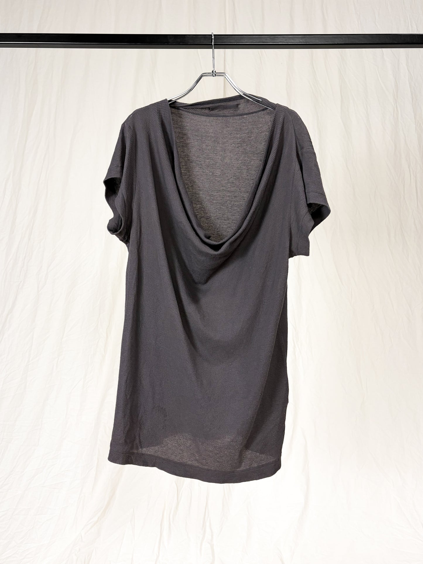 S/S2009 PRESENTATION SAMPLE COWL NECK WAFFLE T-SHIRT
