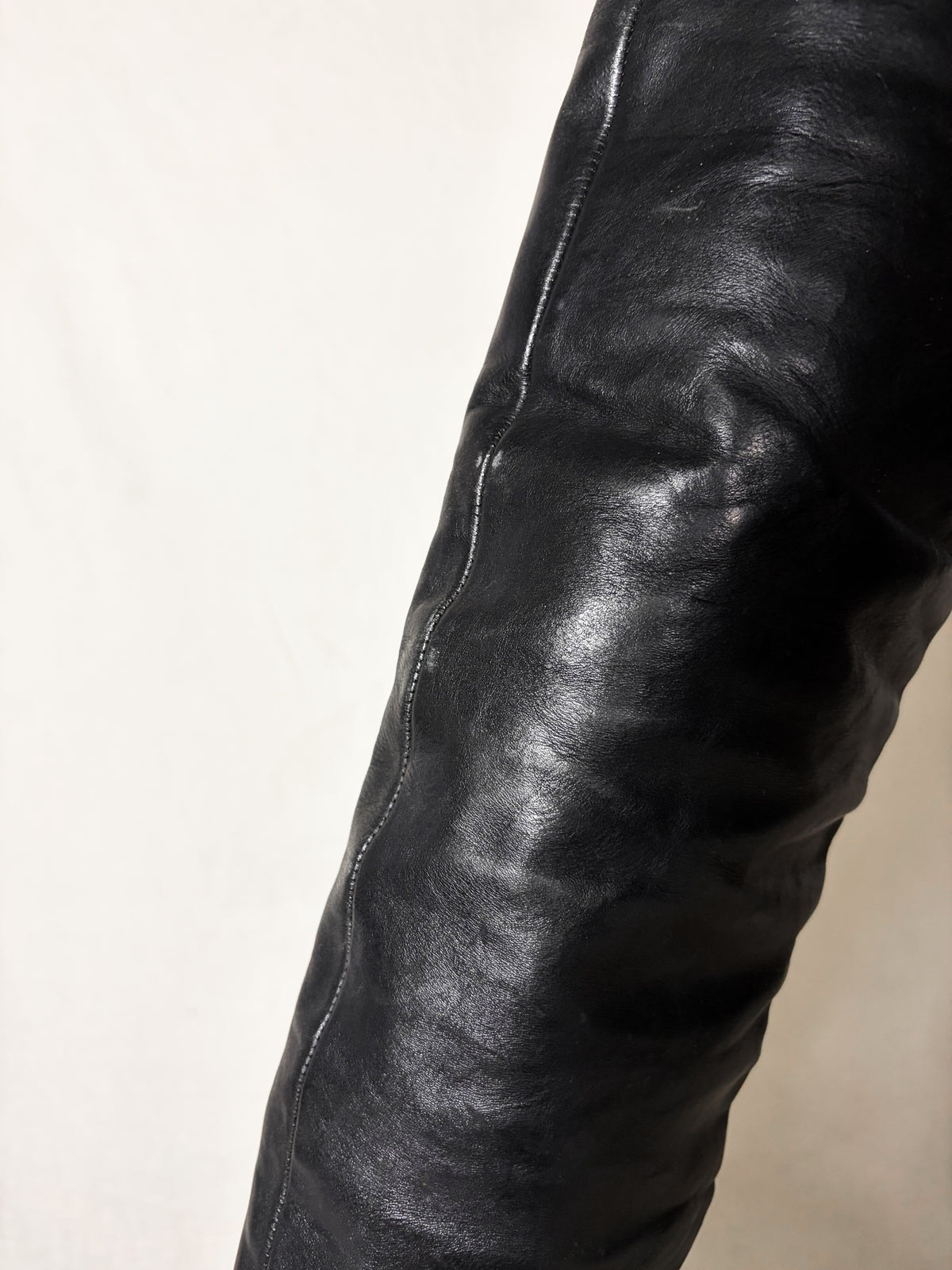 A/W2009 OVER THE KNEE DRAPE LEATHER BOOTS