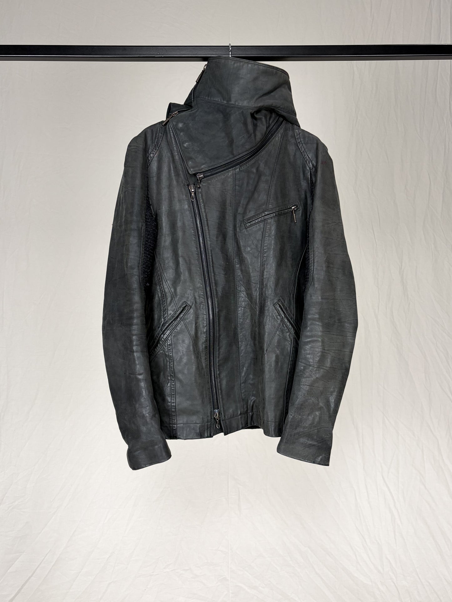 A/W2010 "SCARS" TRANSFORMABLE LEATHER JACKET