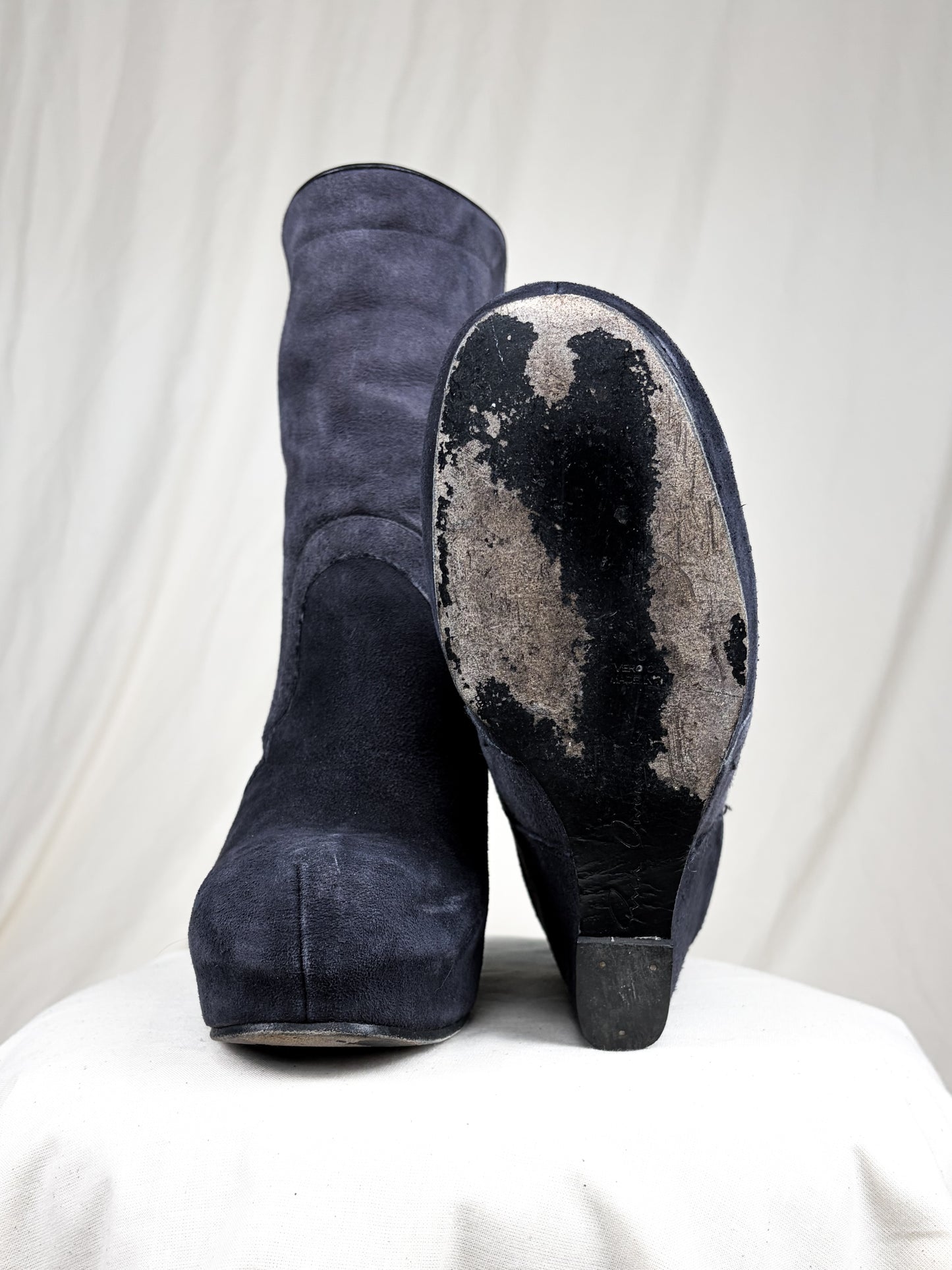 A/W 2011 “LIMO” SUEDE SHEARLING-LINED WEDGE BOOTS