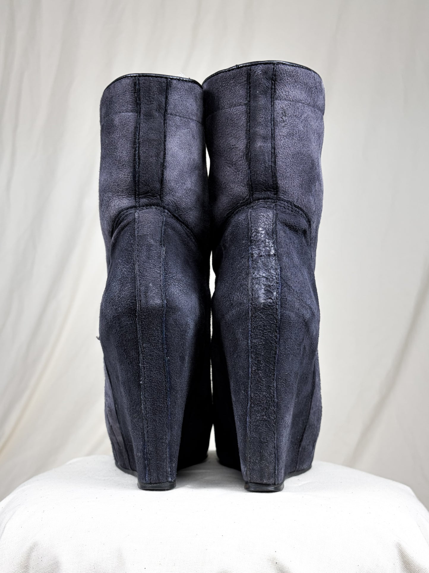 A/W 2011 “LIMO” SUEDE SHEARLING-LINED WEDGE BOOTS