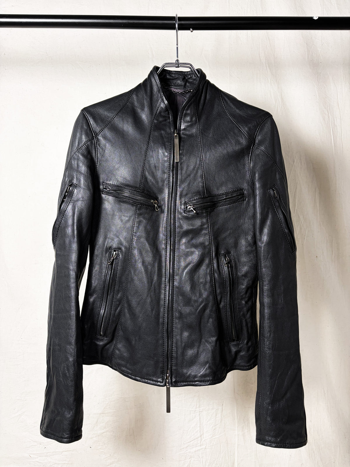 EARLY 2000s GOATSKIN MULTI ZIP RIDER JACKET