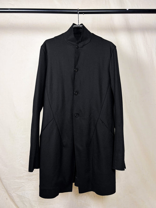 STAND COLLAR WOOL COAT