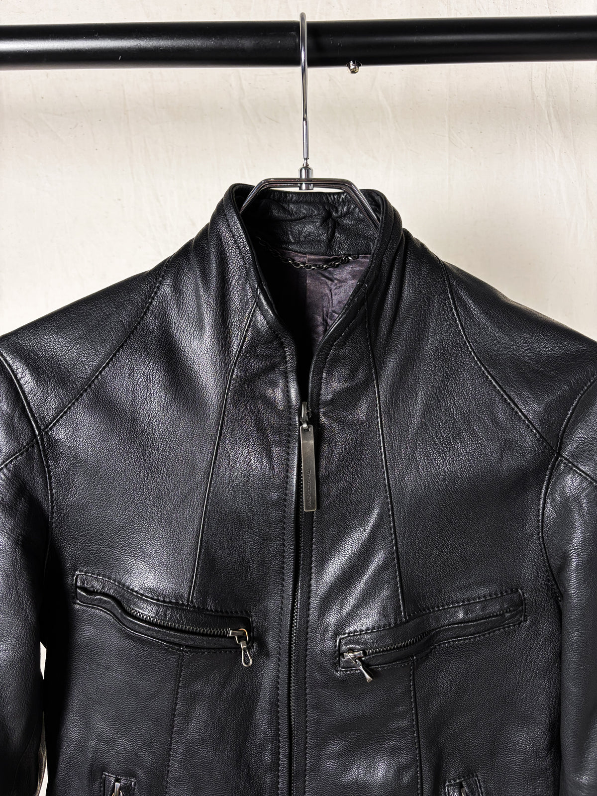 EARLY 2000s GOATSKIN MULTI ZIP RIDER JACKET
