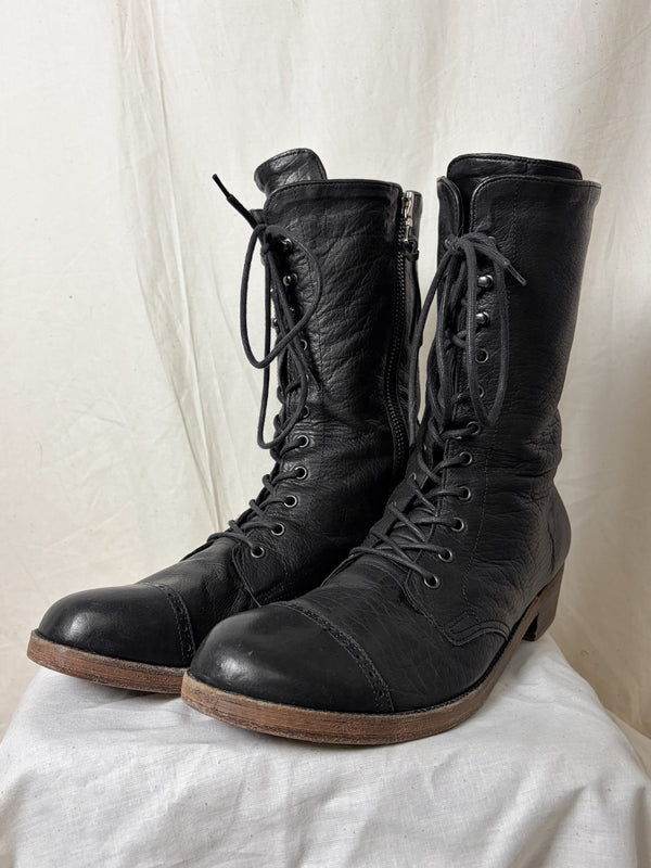 EARLY 2000s LEATHER COMBAT BOOTS