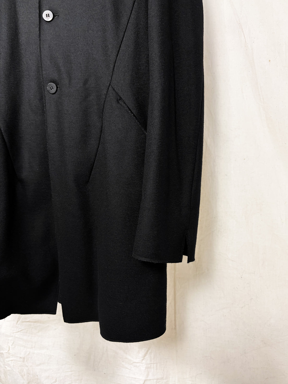 STAND COLLAR WOOL COAT