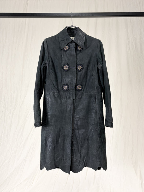 LEATHER TRENCH COAT
