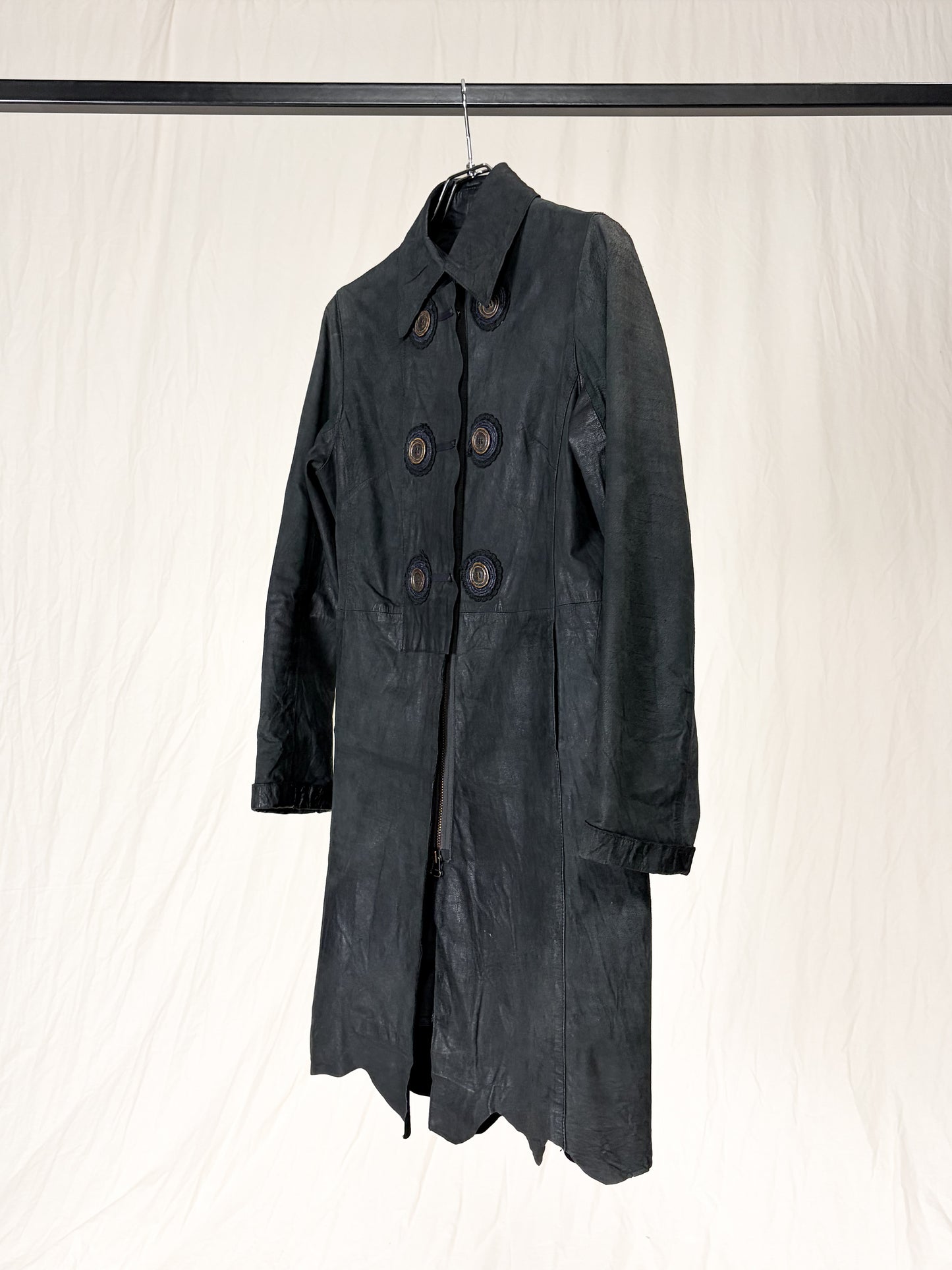 LEATHER TRENCH COAT