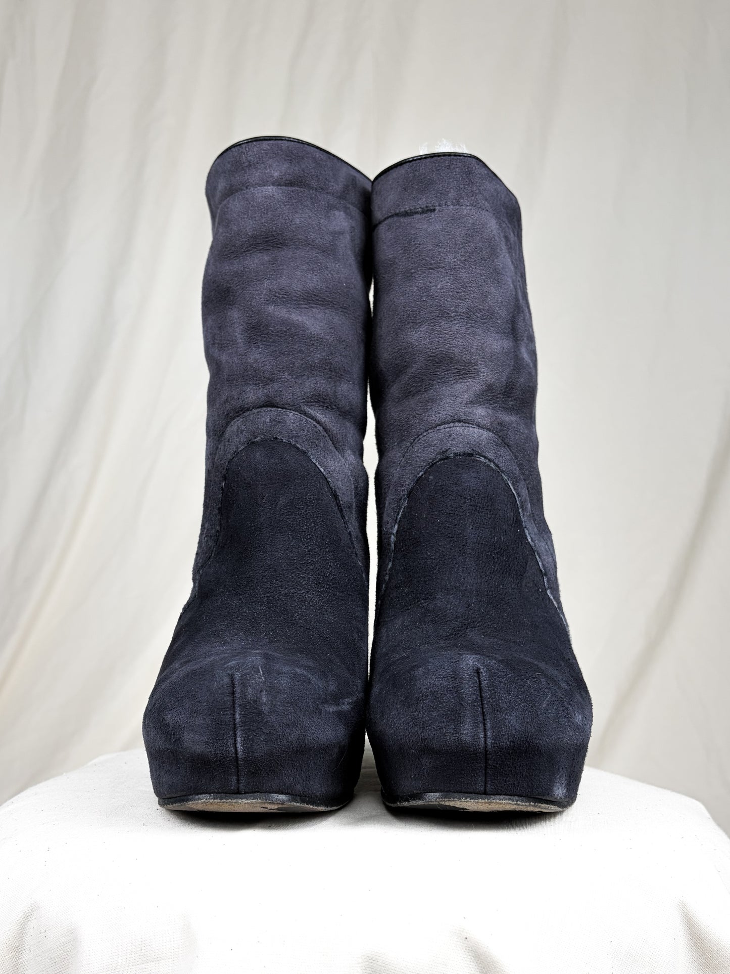 A/W 2011 “LIMO” SUEDE SHEARLING-LINED WEDGE BOOTS