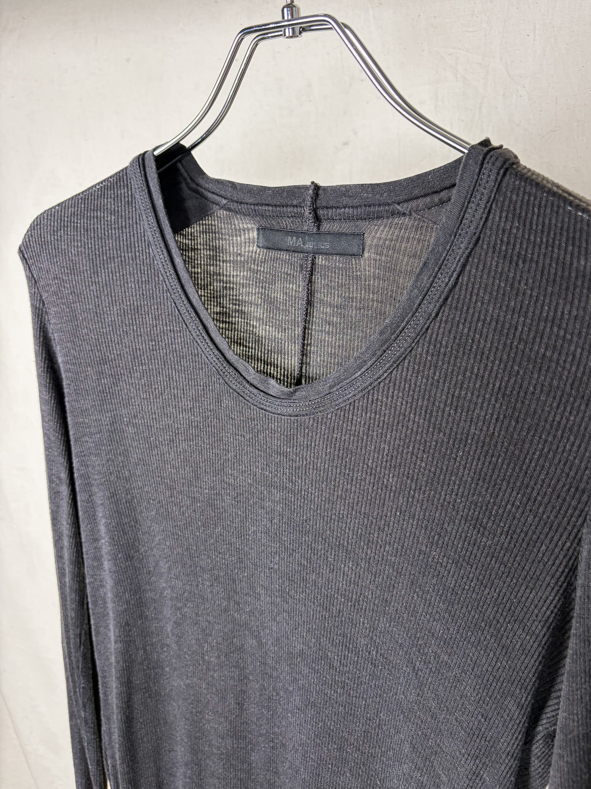 MA_JULIUS A/W2014 ASYMMETRICAL RIBBED TOP