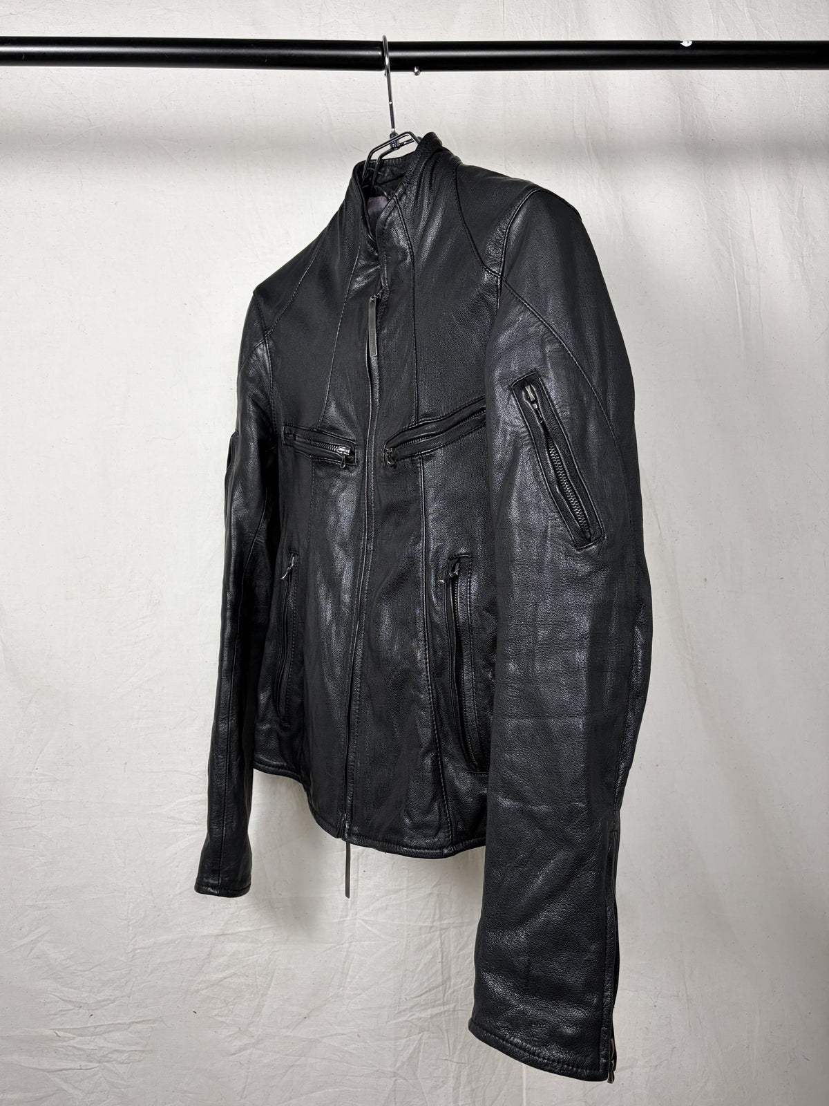 EARLY 2000s GOATSKIN MULTI ZIP RIDER JACKET