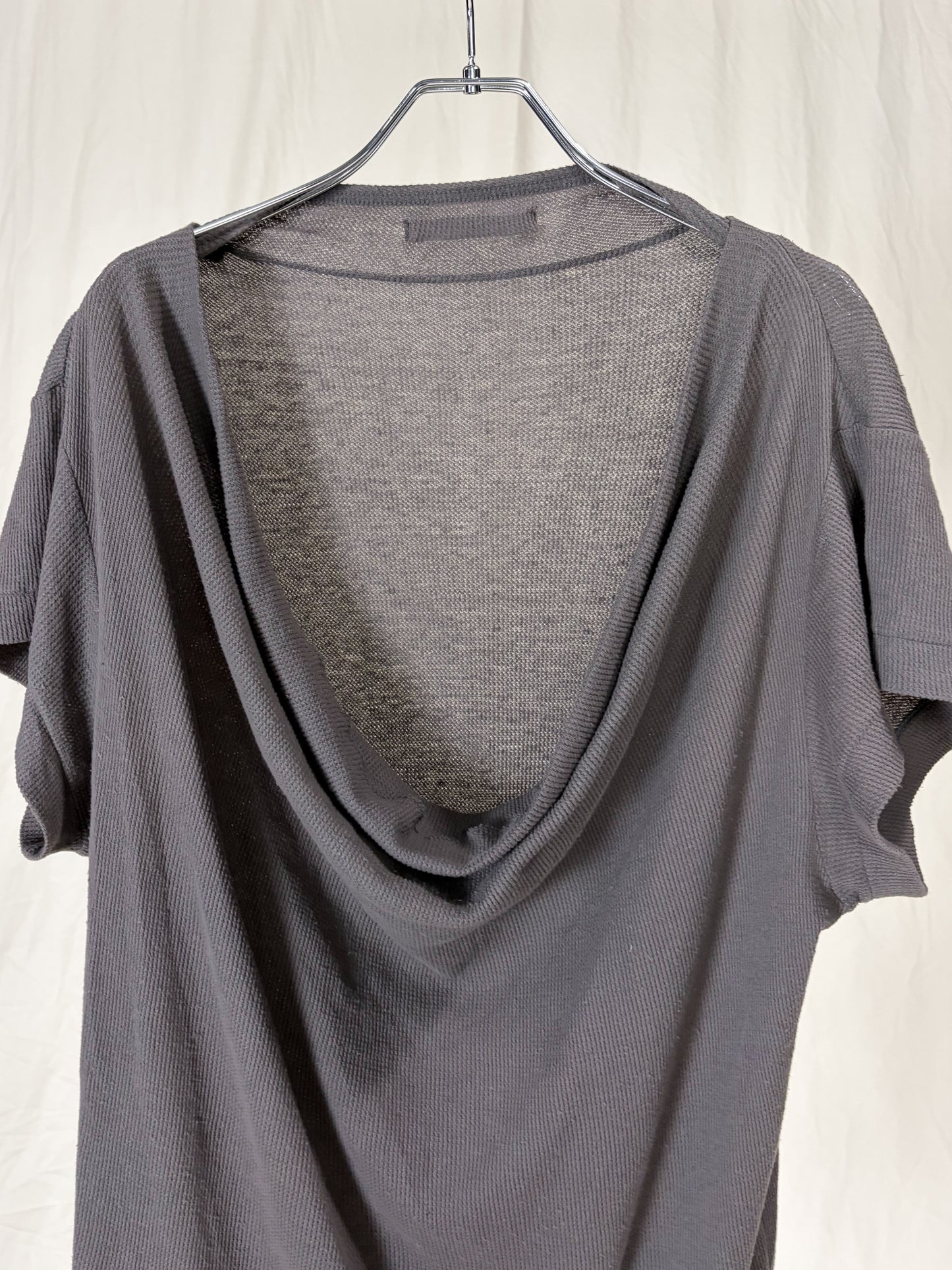 S/S2009 PRESENTATION SAMPLE COWL NECK WAFFLE T-SHIRT