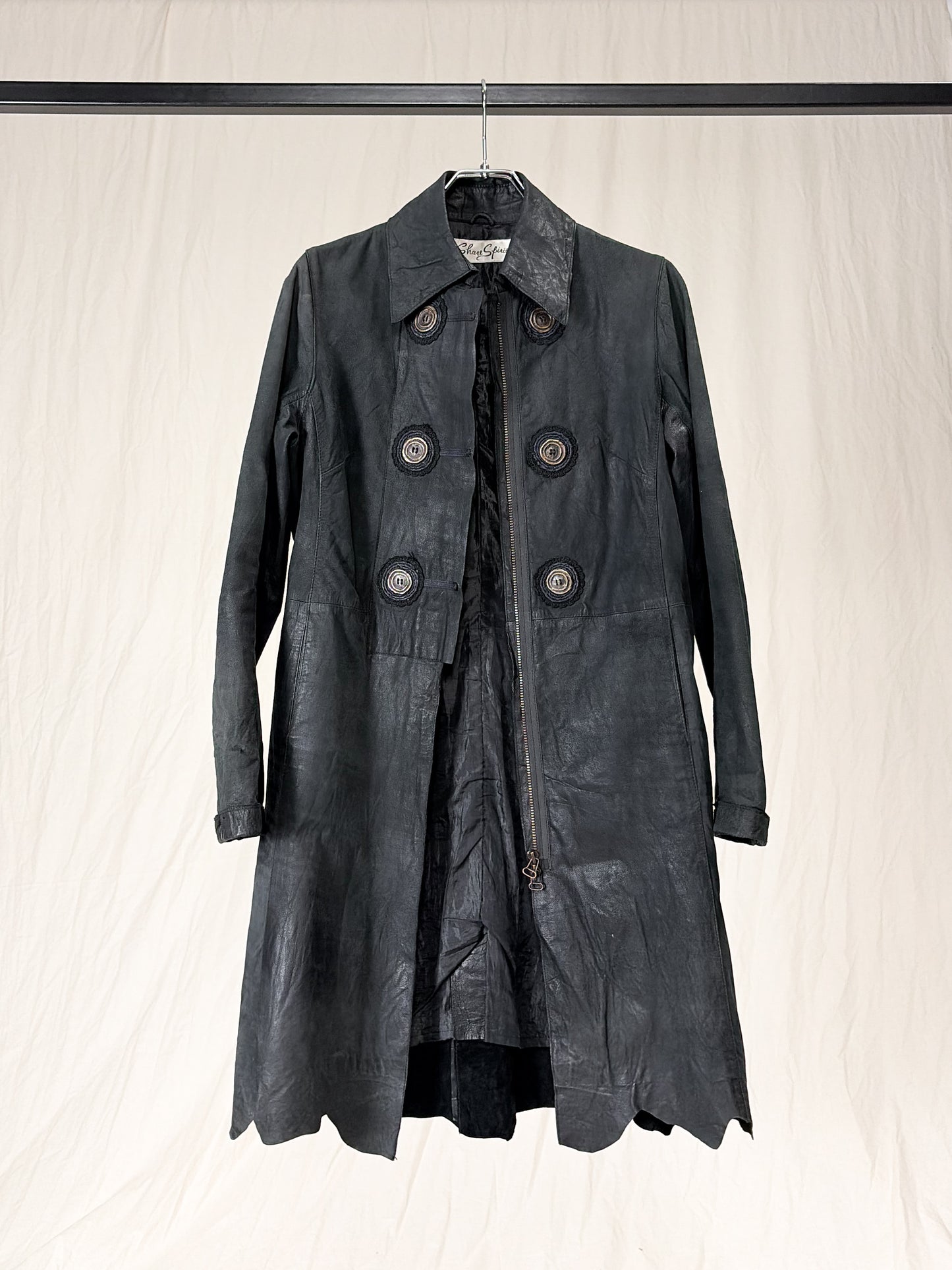 LEATHER TRENCH COAT